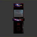 Classic Mortal Kombat Arcade Machine Design With Game Screen And Control Panel Buttons
