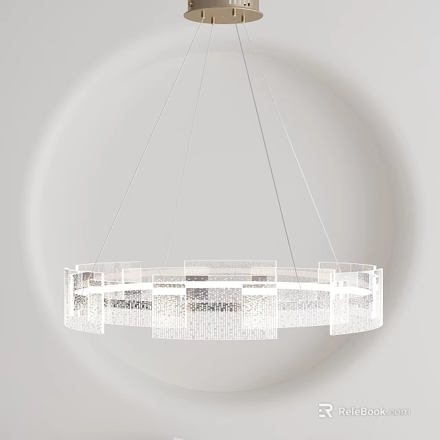 Modern Crystal Chandelier With Elegant Multi Layer Design For Interior Decoration 3d model