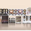 Cosmetics and Perfume Collection Including Eyeshadow Palettes Lipsticks Foundations and Colorful Makeup Products