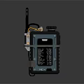 Rugged Handheld Communication Device With Antenna Digital Display And Control Buttons