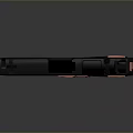 High Quality Modern Black Tactical Pistol Featuring Red Accents And Textured Grip