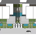 Modern Twin Villa Exterior With Contemporary Architecture Garden And Parking