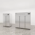 Stainless Steel Commercial Refrigerators with Double Doors in Silver for Kitchen Use