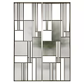 Modern Room Divider Designs With Geometric Patterns And Artistic Metal Decorative Elements 3d model