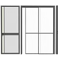 Modern Door Designs Featuring Sliding Glass Panels Mesh And Grid Patterns 3d model