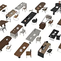 Collection of Various Modern Desk Designs With Different Materials And Chairs