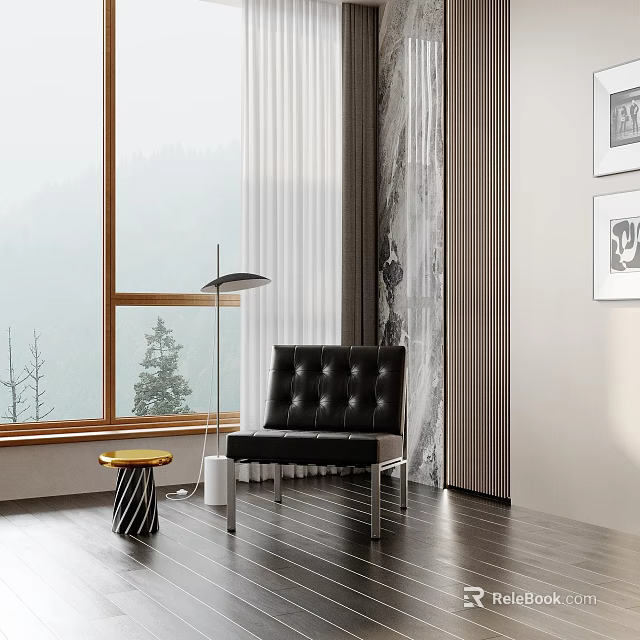 Inflatable Model As Stylish Decorative Element In Modern Living Room Interior Design 3d model 