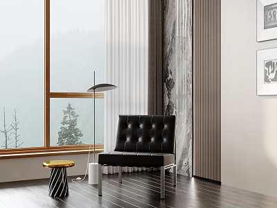Inflatable Model As Stylish Decorative Element In Modern Living Room Interior Design 3d model