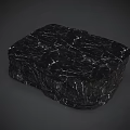 Black Marble Coffee Table With Natural Veins For Modern Living Room Decor
