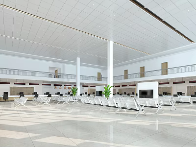 Modern Hall DMV Hall 3d model