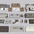 Modern Stylish Sofa and Coffee Table Set with Various Designs and Comfortable Cushions