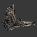 tree root broken tree 3d model