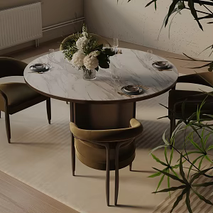 Modern table combination 3d model