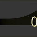 Genuine Brown Leather Belt With Polished Gold Buckle And Simple Design