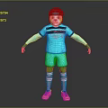 Cartoon Bear Game Movie Character Wearing Blue Sports Jersey Green Shorts And Helmet