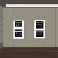 Dishwasher Built-in Oven Microwave Combination Steaming and Roasting Integrated Kitchen Cabinet 3d model