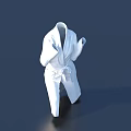 White Karate Uniform With Traditional Design Ideal For Martial Arts Training Sessions