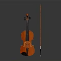 Classical Wooden Violin And Bow For Musical Performance And Practice