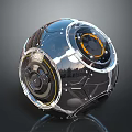 Modern Sci-Fi Equipment Sci-Fi Container Sci-Fi Ball Spherical Container Sci-Fi Item 3d model
