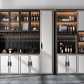 Modern Wine Cabinet Interior Design With Glass Doors Wine Bottles Wine Glasses And Storage