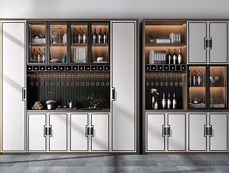 New Chinese Wine Cabinet 3d model