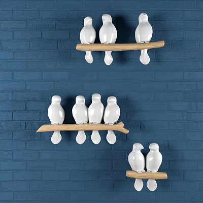 Nordic wall decoration bird pigeon ornaments 3d model