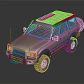 Toyota Brown Off Road SUV With Roof Cargo Rack And All Terrain Tires