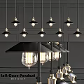Modern Black Metal Pendant Lights With Glass Shades For Interior Decor