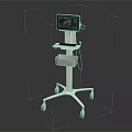 Industrial Equipment With Mobile Stand Digital Display Screen Wheels And Storage Compartment