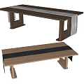 Modern DOGE Table Dining Table Solid Wood Production Table Long Table 3d model