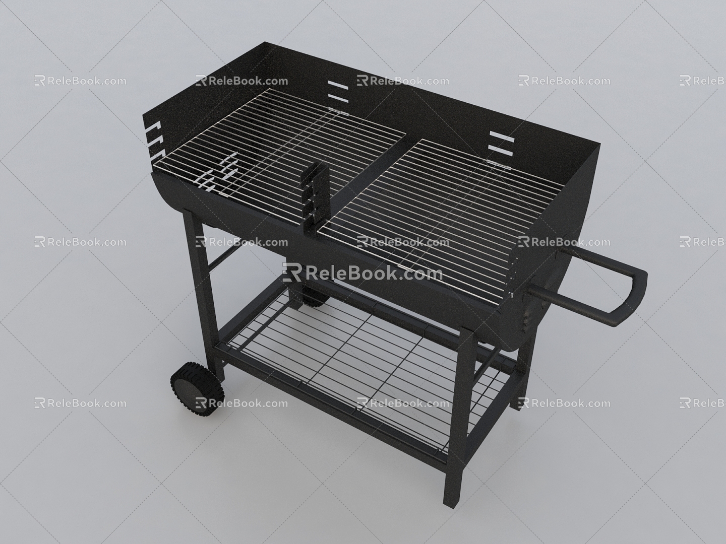 Barbecue grill grill table skewers 3d model