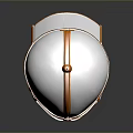 Ancient Warrior Helmet With Silver Gold Finish Crested Top And Red Accent For Medieval Warfare