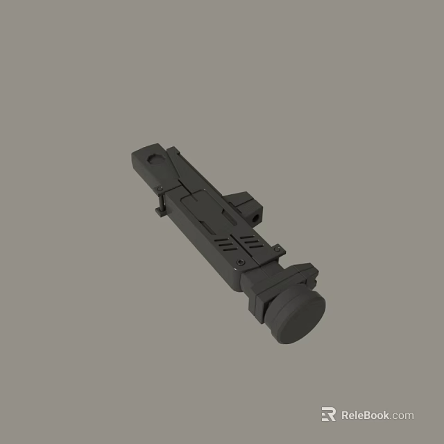 Gray Mechanical Part 3D Model Showing Structural Design And Components 3d model