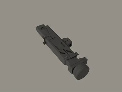Gray Mechanical Part 3D Model Showing Structural Design And Components 3d model