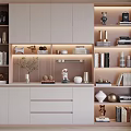 Modern Decorative Cabinet Bookcase Bookshelf Sideboard 3d model