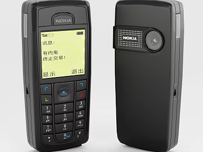 Nokia Classic Feature Phones Flip And Bar Design With Keypad 3d model