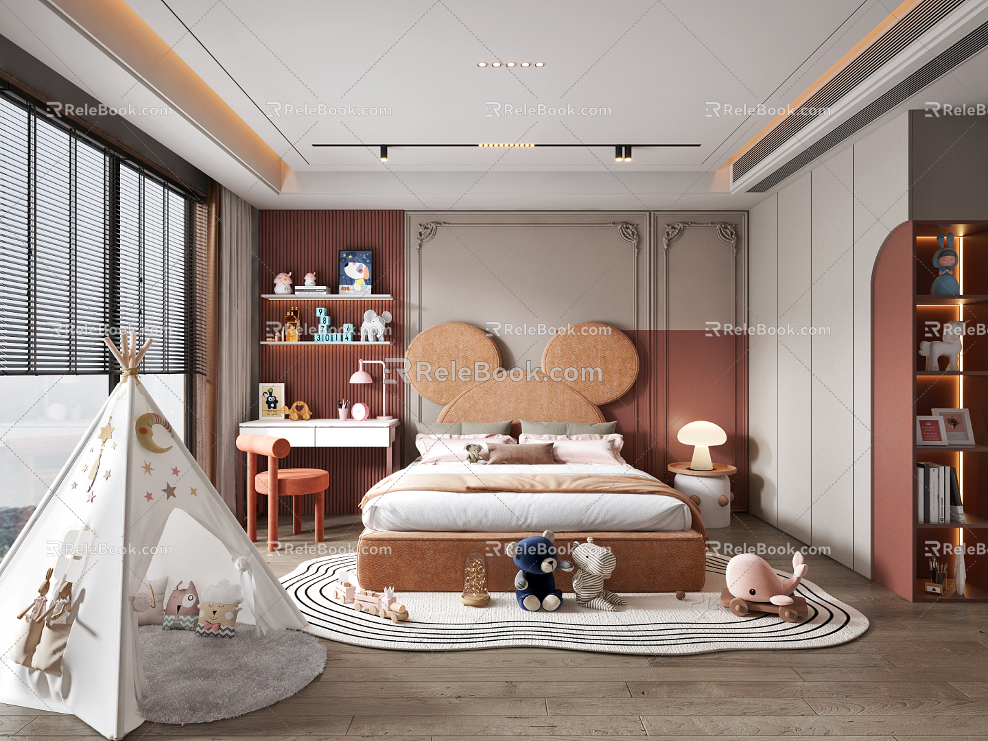 Modern Children's Room Girls Children's Room 3d model