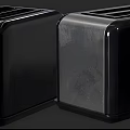 Sleek Black And Silver Kitchen Toaster Appliance With Control Knob And Slots