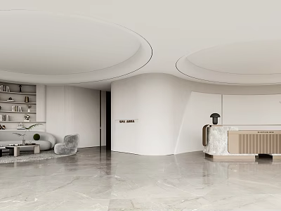 Modern Luxury Beauty Hair Salon Interior With Styling Stations And Elegant Decor 3d model