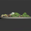 Fresh Healthy Vegetable Salad with Broccoli Almonds Mushrooms Peas and Lettuce