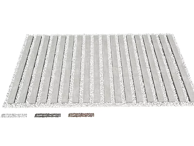 Anti Slip Metal Grating Road Facilities Panel For Durable Road Drainage Covering 3d model