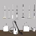 Modern vacuum cleaner mop pool mop pool mop bucket 3d model