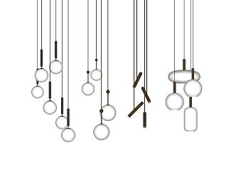 Modern Chandelier Simple Chandelier Combination 3d model