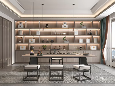 New Chinese Tea Room 3d model