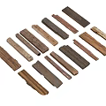 Natural Decorative Stone Wood Strips With Various Shapes And Assorted Colors