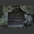 Rock Sculpture Carving With Cave like Structure And Textured Interior Patterns