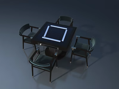 Modern Swing Door Design In Living Room With Wooden Table And Chairs 3d model