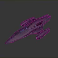 Blue Futuristic Spaceship With Sleek Design Transparent Cockpit And Dual Engines On Dark Background