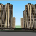 Modern High Rise Residential Buildings With Exterior Design And Green Surroundings