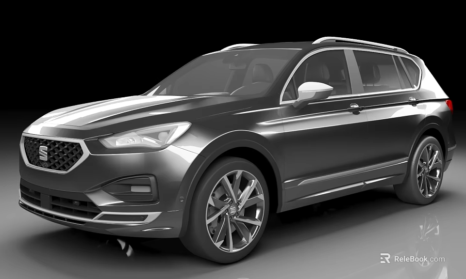 Modern SUV Exterior Design With Sleek Body Chrome Grille And Alloy Wheels 3d model 